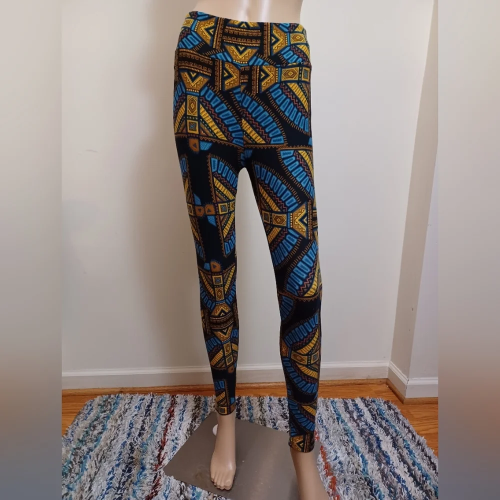 🤍 EUC LuLaRoe Native Eagle Leggings Size OS - Picture 1 of 6